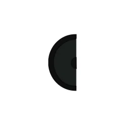 Poignée pour porte coulissante DESIGN demi-lune noir mat - KATCHMEE