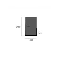 Poignée pour porte coulissante DESIGN rectangulaire finition noir mat