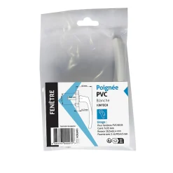 Poignée PVC blanc pour fenêtre L.118mm