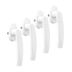 Poignée PVC blanc pour fenêtre L.118 mm vendue par 3 pièces
