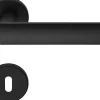 Poignée rosace ronde, Lot de 20, rosace trou de clé L, noir, Garantie 5 ans, pour porte intérieure.