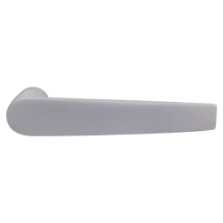 Poignée sur rosace Incurvé à visser Lizio aluminium mat blanc Ø