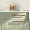 Poignées d armoire 5 pcs bronze 192 mm acier inoxydable