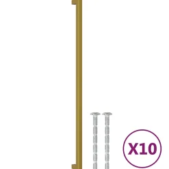 Poignées d armoire 10 pcs doré 480 mm acier inoxydable