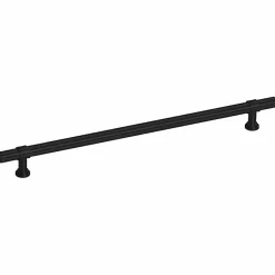 Poignées d armoire 5 pcs noir 224 mm acier inoxydable
