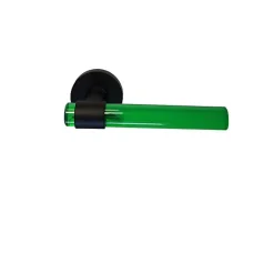 Poignées de Porte " JOY "VERTES Plexiglass Pieds Inox Noirs - Sans rosaces de fonction