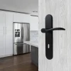 Poignées de porte EASY-K Ersa sans perçage noires 220x40mm Trou de clé L