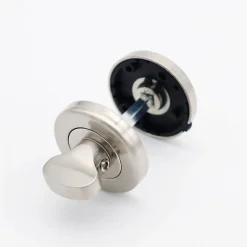Poignées de Porte, Rosace Nickel, Carré 7, Fermeture par Condamnation, Fabrication Française