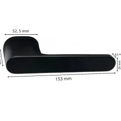 Poignées de porte sur rosace oblongue noir mat - Modèle Marina