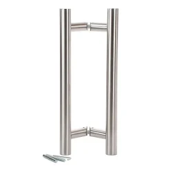 Poignées de Tirage "KLOSE besser" Paire de bâtons de Maréchal 600 mm - Oblique - Inox 316