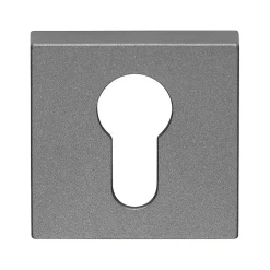 Poignées, Lot de 20, rosace carrée A CLIPSER rosace trou de clé I pour cylindre finition gris garant 5 ans, pour porte d'entrée