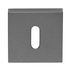 Poignées, Lot de 20, rosace carrée A CLIPSER, rosace trou de clé L, finition gris garantie 5 ans, pour porte intérieure.
