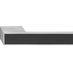 Poignées, Lot de 12, rosace monolithe, finition chrome satinées Garantie 5 ans, pour porte intérieure sans clé.