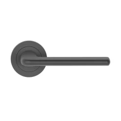 Poignées sur rosace à visser en aluminium effet titane GoodHome Arzh