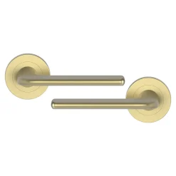 Poignées sur rosace à visser en aluminium effet doré GoodHome Arzh