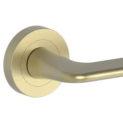 Poignées sur rosace à visser en aluminium effet doré GoodHome Arzh