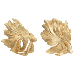 Poisson déco Jil en résine H12cm doré - Multicolore- Atmosphera