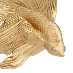 Poisson déco Jil en résine H12cm doré - Multicolore- Atmosphera
