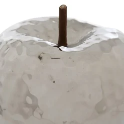 Pomme déco Pamela H.14cm céramique argenté - Atmosphera