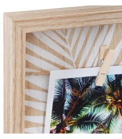 Porte - photos - bois et corde - 48x48 cm - Modèle 1- Atmosphera