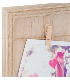 Porte - photos - bois et corde - 48x48 cm - Modèle 1- Atmosphera