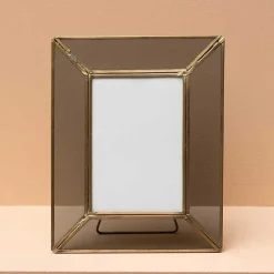 Porte photo verre fumé 19x24cm