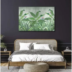 Poster intissé AVIFAUNE jungle verte 140 x 95 cm - Affiche murale de qualité supérieure