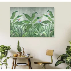 Poster intissé AVIFAUNE jungle verte 140 x 95 cm - Affiche murale de qualité supérieure