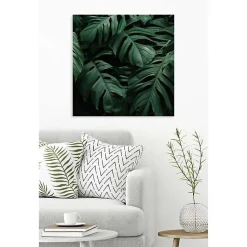 Poster intissé feuillage CROISSANCE VEGETALE 90 x 90 cm - Décoration intérieure HD