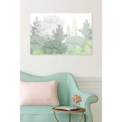 Poster intissé FORET BOTANIQUE feuillage illustré 90 x 60 cm - Décoration intérieure HD