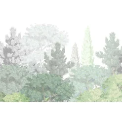 Poster intissé FORET BOTANIQUE feuillage vert 60 x 40 cm - Décoration intérieure HD