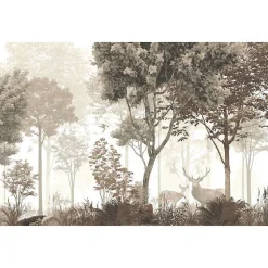 Poster intissé FORET SEPIA 140 x 95 cm - Affiche murale de qualité supérieure