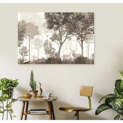 Poster intissé FORET SEPIA 140 x 95 cm - Affiche murale de qualité supérieure