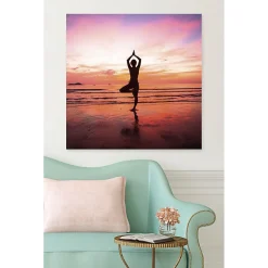 Poster intissé POSTURE DE L'ARBRE 90 x 90 cm - Décoration intérieure HD