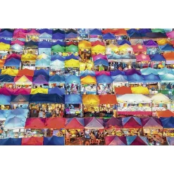 Poster intissé TRAIN NIGHT MARKET 60 x 40 cm - Décoration intérieure HD