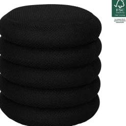 Pouf 2 en 1 en tissu coloré Atome