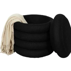 Pouf 2 en 1 en tissu coloré Atome