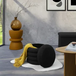Pouf 2 en 1 en tissu coloré Atome