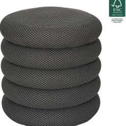 Pouf 2 en 1 en tissu coloré Atome
