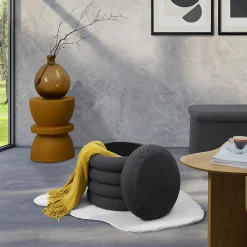 Pouf 2 en 1 en tissu coloré Atome