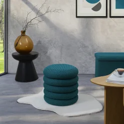 Pouf 2 en 1 en tissu coloré Atome