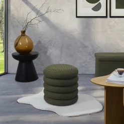 Pouf 2 en 1 en tissu coloré Atome