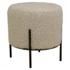 Pouf Alford, Beige, Polyester, 35,5x35,5x37 cm, Seven Design