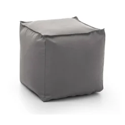 Pouf Annalaura, Pouf multifonctionnel, Fauteuil relaxant en tissu rembourré, 100% Made in Italy, 45x45h45 cm, Gris