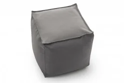 Pouf Annalaura, Pouf multifonctionnel, Fauteuil relaxant en tissu rembourré, 100% Made in Italy, 45x45h45 cm, Gris