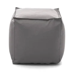 Pouf Annalaura, Pouf multifonctionnel, Fauteuil relaxant en tissu rembourré, 100% Made in Italy, 45x45h45 cm, Gris