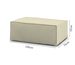 Pouf Antonella, Pouf de salon, Fauteuil relaxant en tissu rembourré, 100% Made in Italy, 100x70h43 cm, Beige