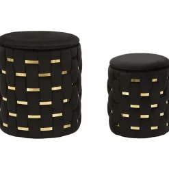 Pouf avec rangement intégré Shanty (Lot de 2)