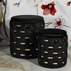 Pouf avec rangement intégré Shanty (Lot de 2)