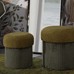 Pouf avec rangement intégré Aspen (Set de 2)